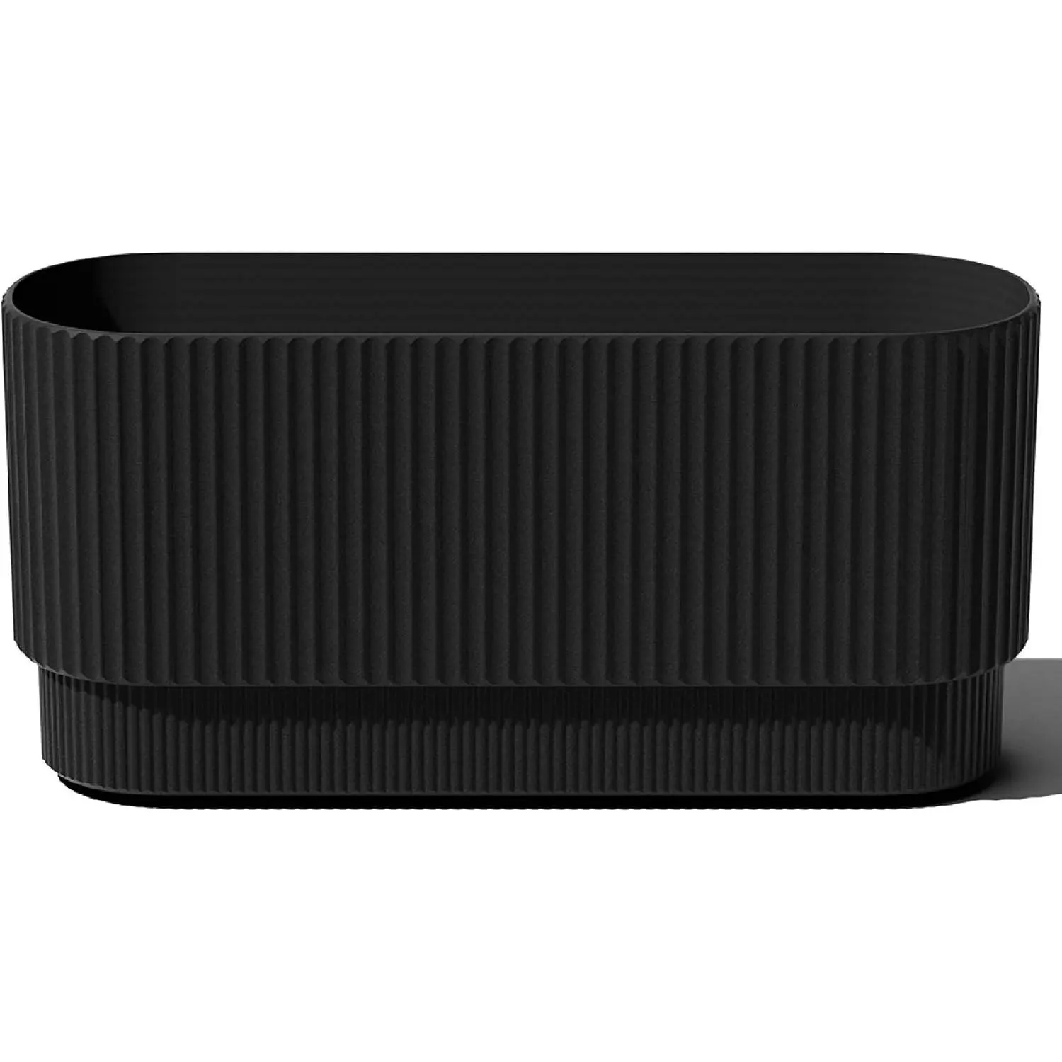 Demi Series Long Planter for Porch, Patio, Backyard | Durable Plastic-Concrete Material | Modern Décor for Shrubs, Flowers