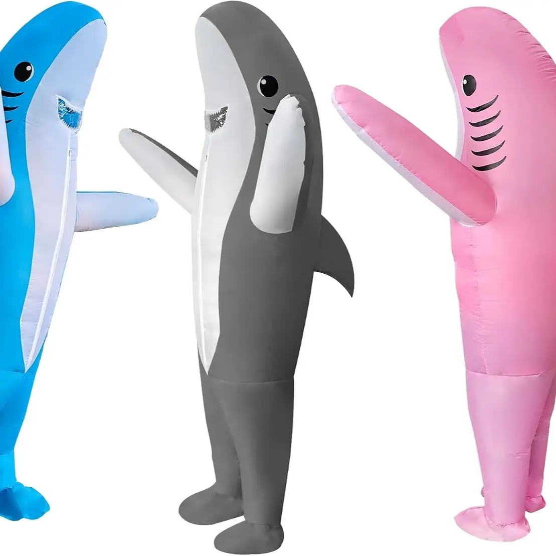 Adult Shark Inflatable Costume, Full Body Funny Inflatable Suit, Halloween Party Cosplay, Blue//, Essential for Festive Events, Birthday