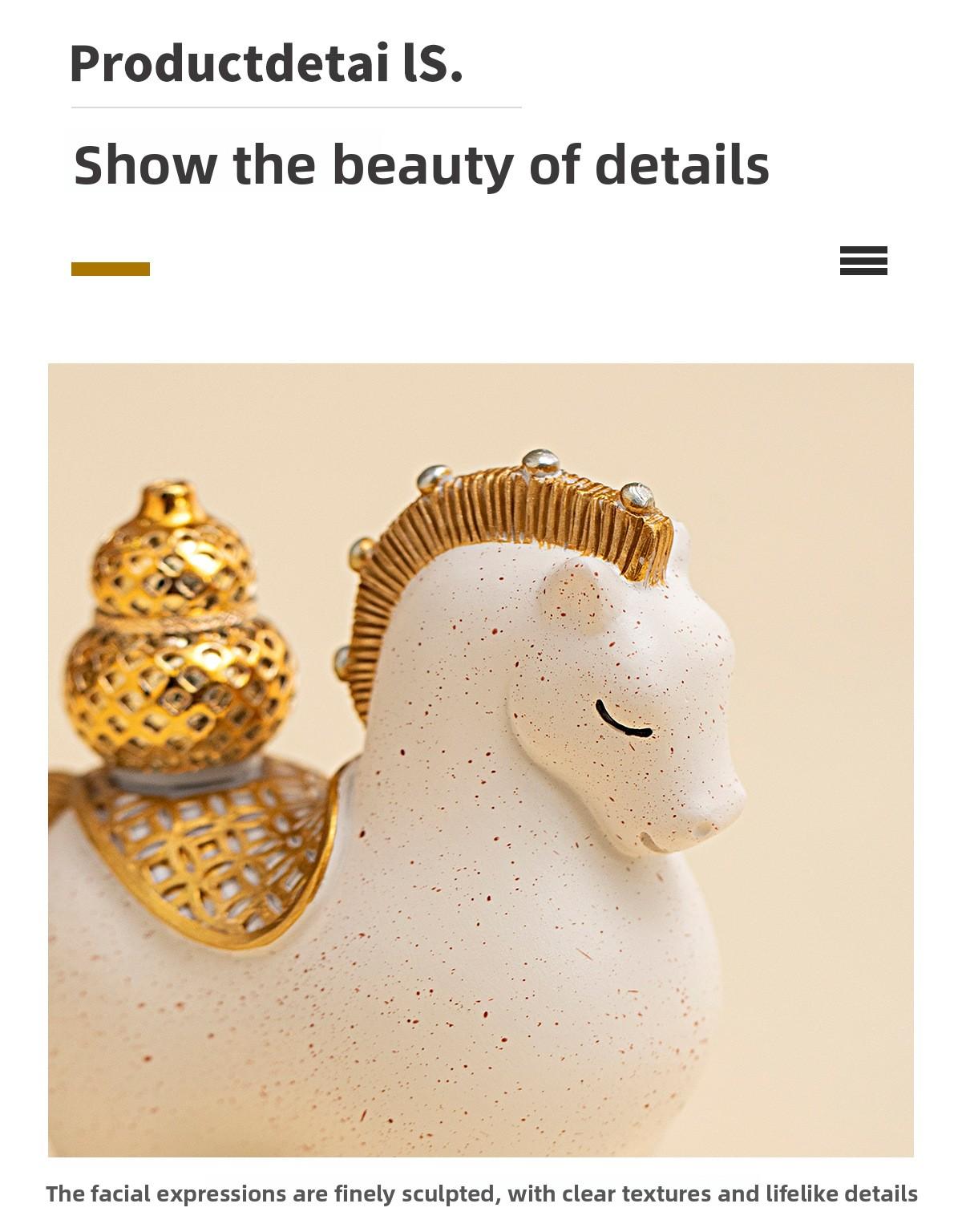 Oriental Art Small Horse Decorative Ornament Desktop Decoration Handicraft Party Favor Gift Birthday Present Welcome Gift