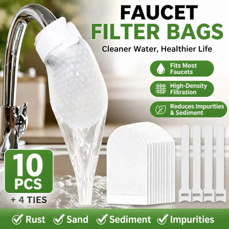 Universal faucet filter bag, effectively filters tap water and mountain spring water, removes rust and various impurities