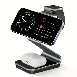 3 in 1 Magnetic Wireless Charger, Fast Charging Station for iPhone 17-12, Apple Watch & AirPods, Perfect Gift for Family & Friends