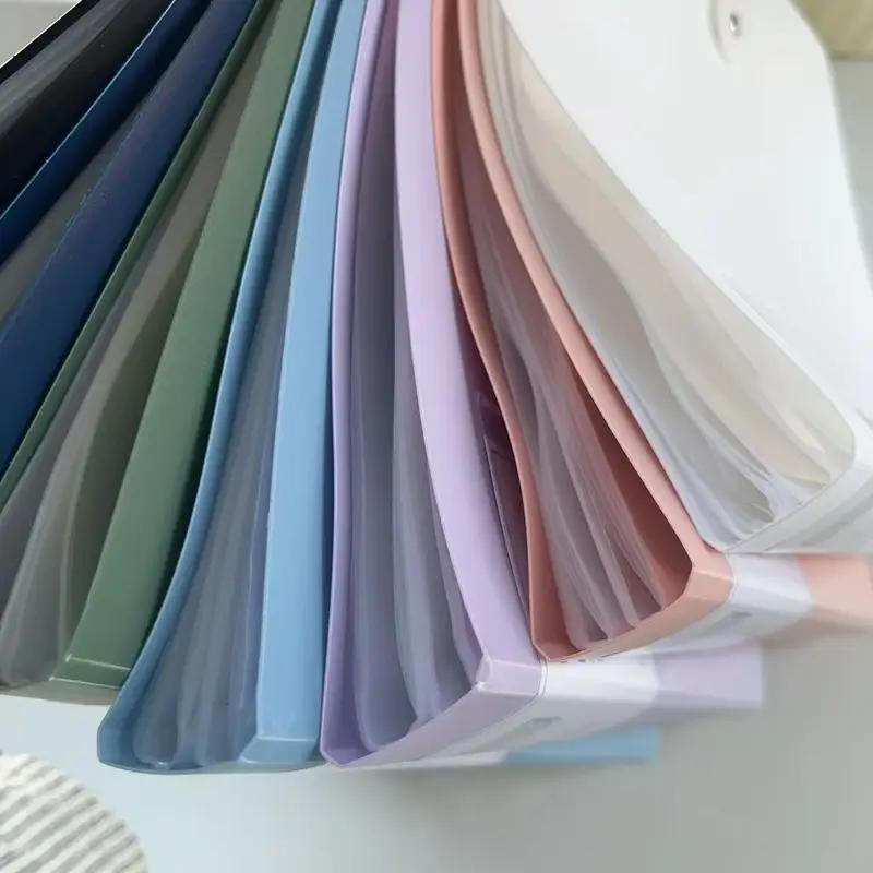 4pcs Transparent Plastic A4 File Bags, 60-Pocket Organizer Holder, Waterproof & High Transparency, Durable PP Material for Document Organization