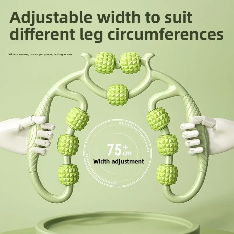 Women's 9-Wheel Circular Leg Roller Clips - Thigh Muscle Relaxer, Leg Stretching Massager for Yoga Balance Training (Sports & Outdoor Fitness Equipment)