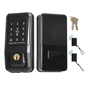 Keyless Entry Door Lock With Touchpad And IC Card, Electronic Deadbolt Featuring Customizable User Codes, Keyless Entry, Auto Lock, Anti-Peeking Password, Backlit, Easy Installation, Suitable For Home Use, Matte Black