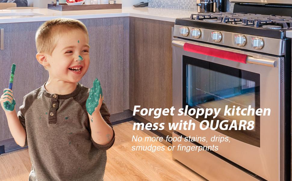 OUGAR8 Refrigerator Door Handle Covers,Keep Your Kitchen Appliance Oven,Dishwasher,Mirowave Clean from Smudges, Fingertips, Drips, &Food Stains, Perfect for Dishwashers (5pcs,Red) OUGAR8 Refrigerator Door Handle Covers,Keep Your Kitchen Appliance Oven,Dishwasher,Mirowave Clean from Smudges, Fingertips, Drips, &Food Stains, Perfect for Dishwashers (5pcs,Red)