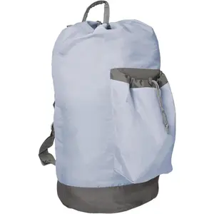 Laundry Bag Extra Large Heavy Duty, Laundry Backpack for College students, Travel Laundry Bags with Adjustable Strap, Dirty Clothes Hamper, College Dorm Room Essentials (Grey)