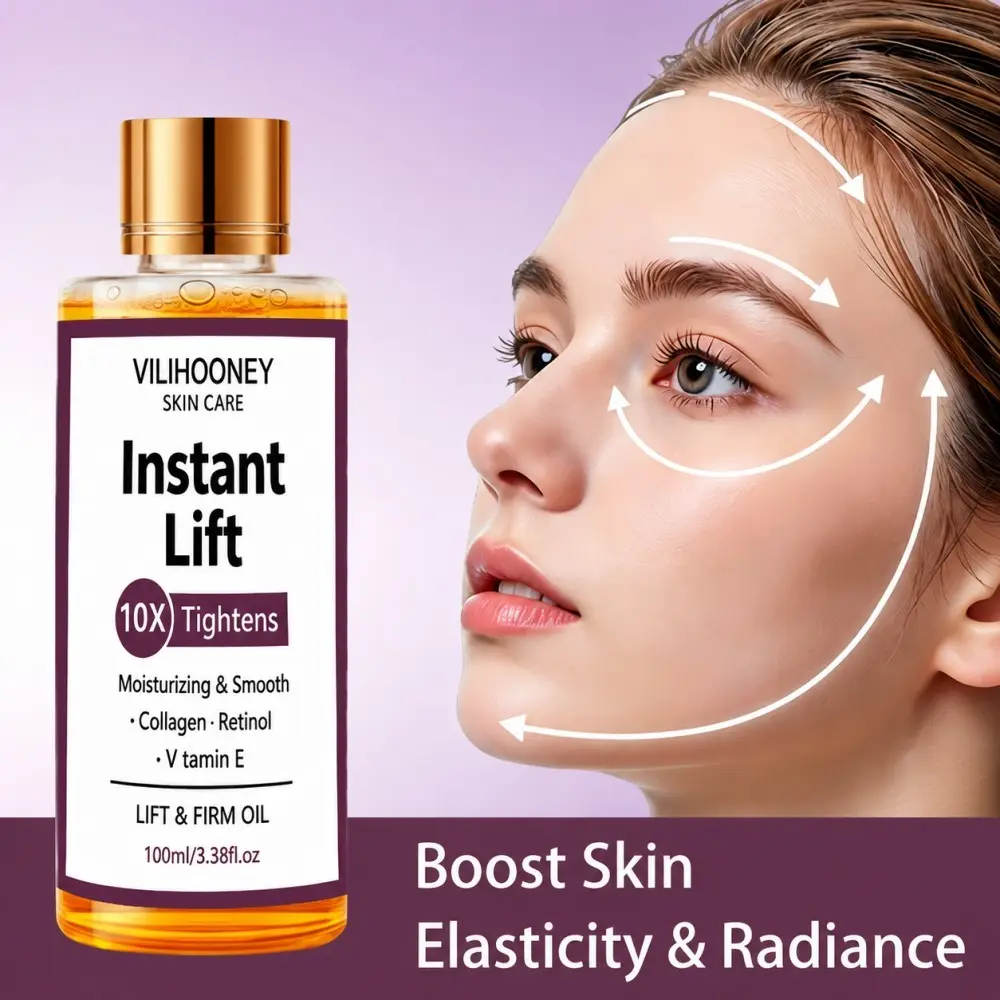 Instant Tightening and Lifting Skincare Oil, Reduces Fine Lines, Deep Hydration, Anti-Wrinkle, Collagen and Bee Venom, All Skin Types