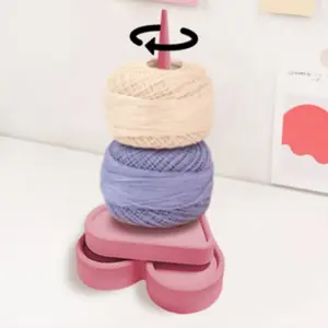 Rotatable Heart Yarn Holder, Creative Winding Tool for Knitting, Desktop Storage Decor