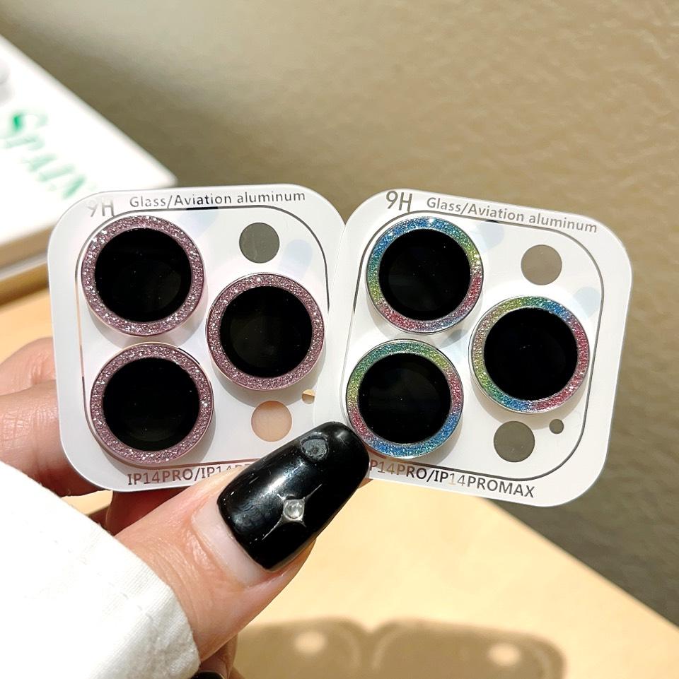 Bling metal ring camera lens protector for iPhone 15 14 13 12 11 pro Max mini rear camera lens cover metal protector ring phones casing protection dustproof flash Protective Smartphone lens  protectors