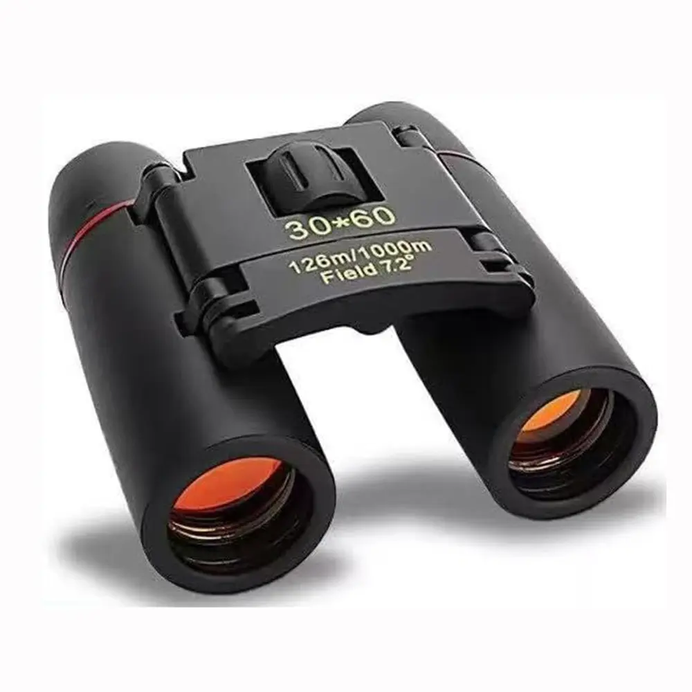 30x60 Folding Binoculars, Central Focus Wheel, Diopter Adjustment, Rotating Bearings, Ideal for Travel, Bird Watching, Outdoor Gifts