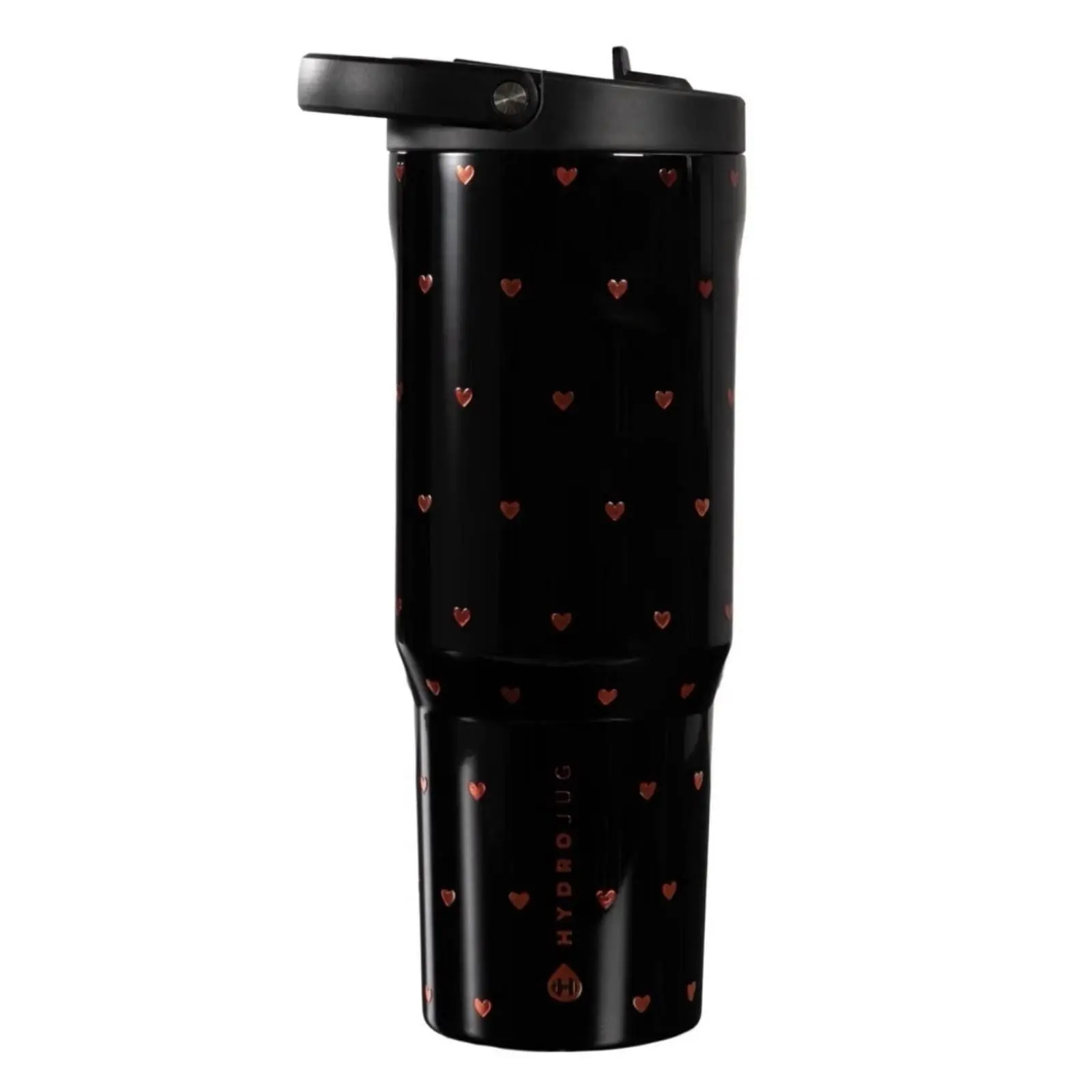 HydroJug Traveler 40oz Tumbler Queen Of Hearts Black Red Heart, Leak-Proof Stainless Steel Insulated Travel Cup, KeepsDrinks Cold 24H, Flasks Drinkware Portable Mug TumblerWater Bottles Bottled Stylish,Sports Water Bottles