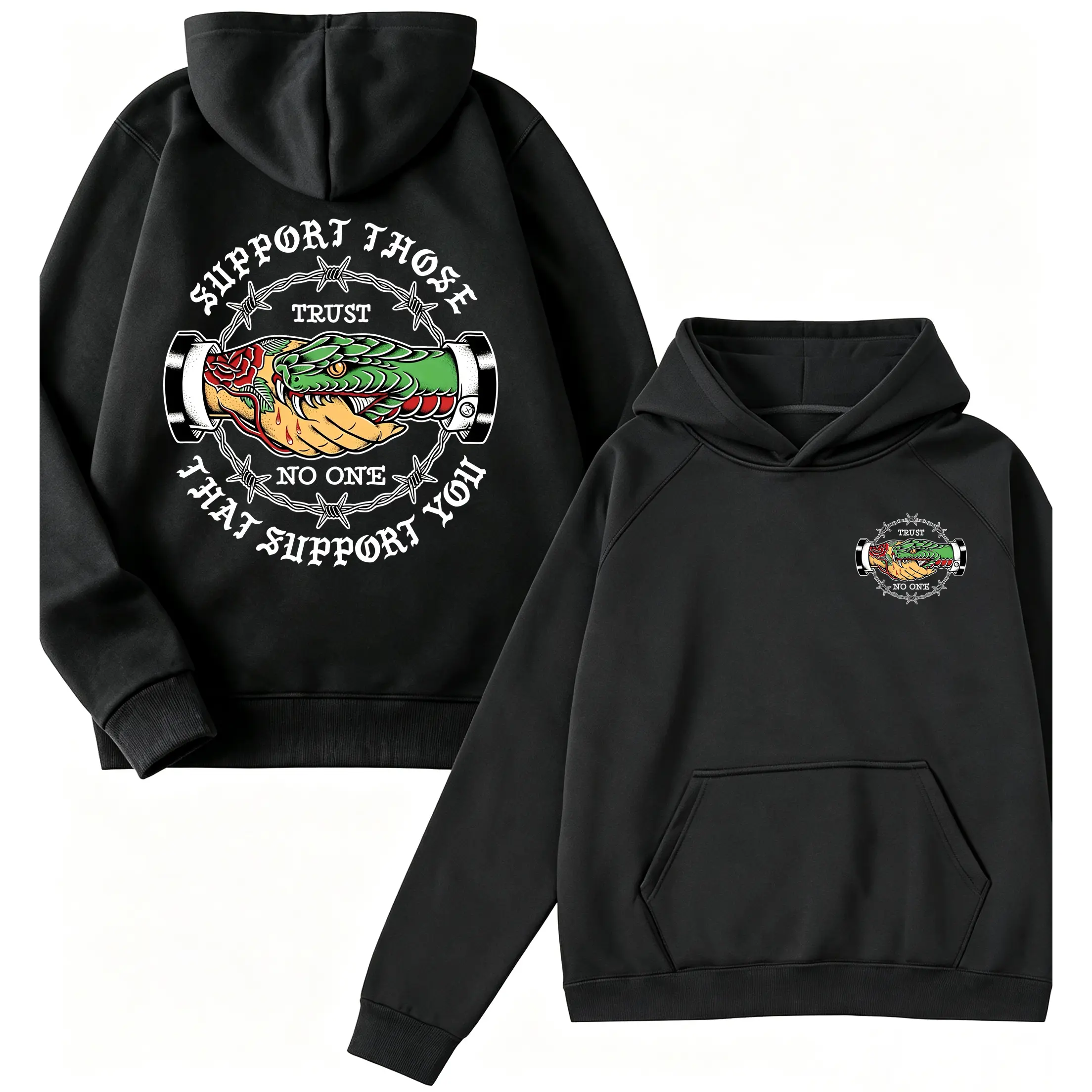 ? ? SUPPORT THOSE THAT SUPPORT YOU Snake Bone Graphic Hoodie,Unisex Tattoo design, street style, daily outfit