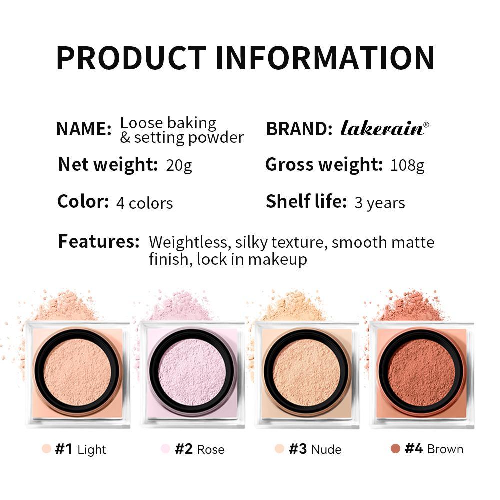 Long-Lasting Setting Powder, 1 Count Oil-Control Matte Lightweight Loose Makeup Powder, Locks in Makeup with Soft-Focus Finish, Flawless Face Setting Powder, Cosmetic, Beauty Product for Women #GLOBAL PICKS