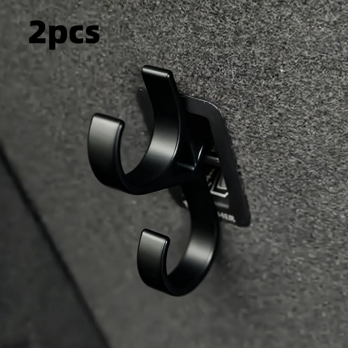 2 car umbrella hooks, universal trunk hanger, suitable for storing umbrellas, towels, fishing rods, and camping gear. No drilling needed, easy to install, fits most car models.
