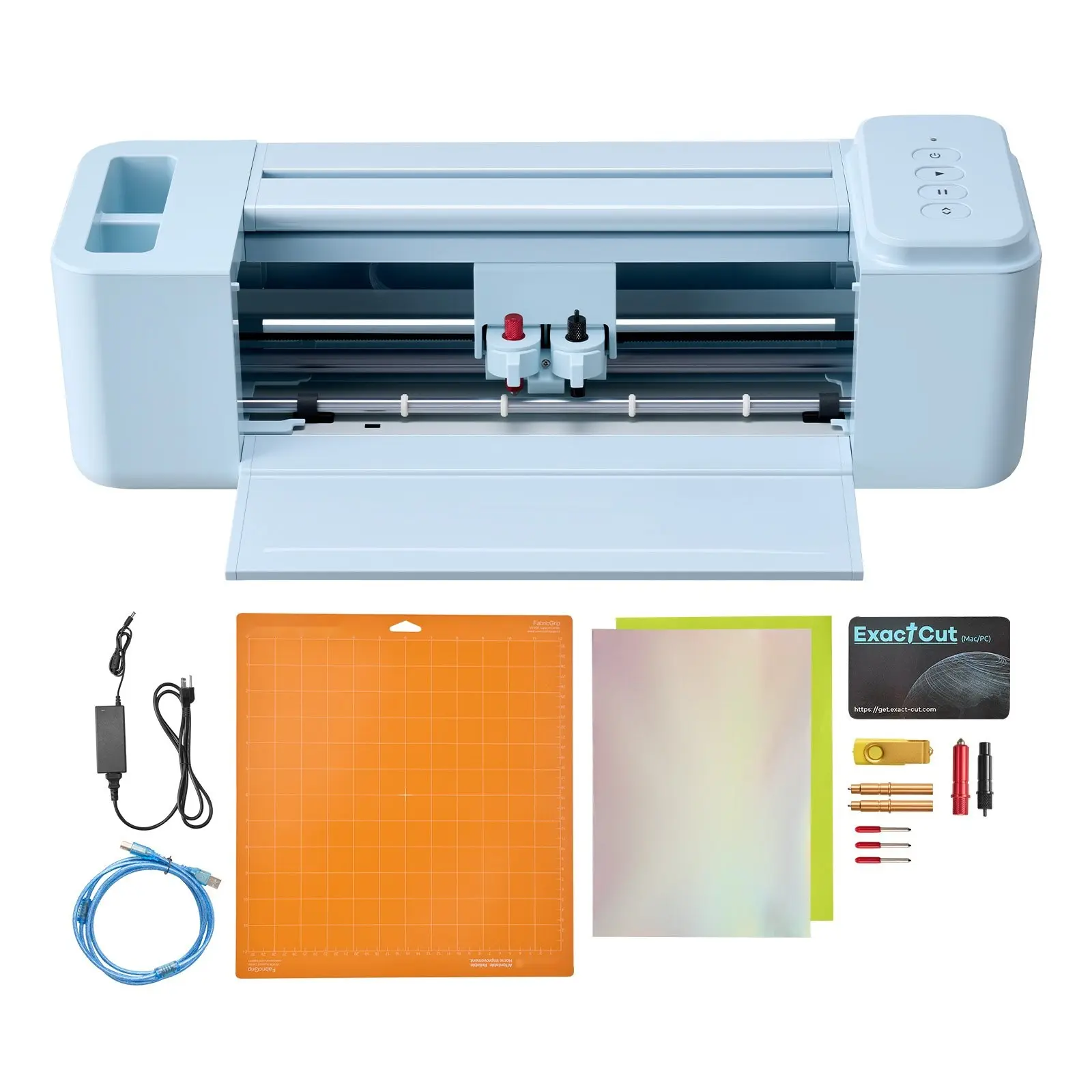 12-Inch Vinyl Cutting Machine With Button-Controlled Cutter, 5000+ Built-In Design Resources, USB Connectivity, Compatible With Mac, Windows, Android And iOS, For DIY Crafts, Cards, Scrapbooking, Home Decor And Custom Decals