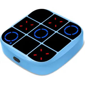Tic-Tac-Toe Bolt Game, 4-in-1 Handheld Puzzle Games Console, Electronic Tic-Tac-Toe Game for Educational and Memory Growth, Portable Travel Games for Car Ride, Board Games for Kids and Adults (Blue)fidget toys
