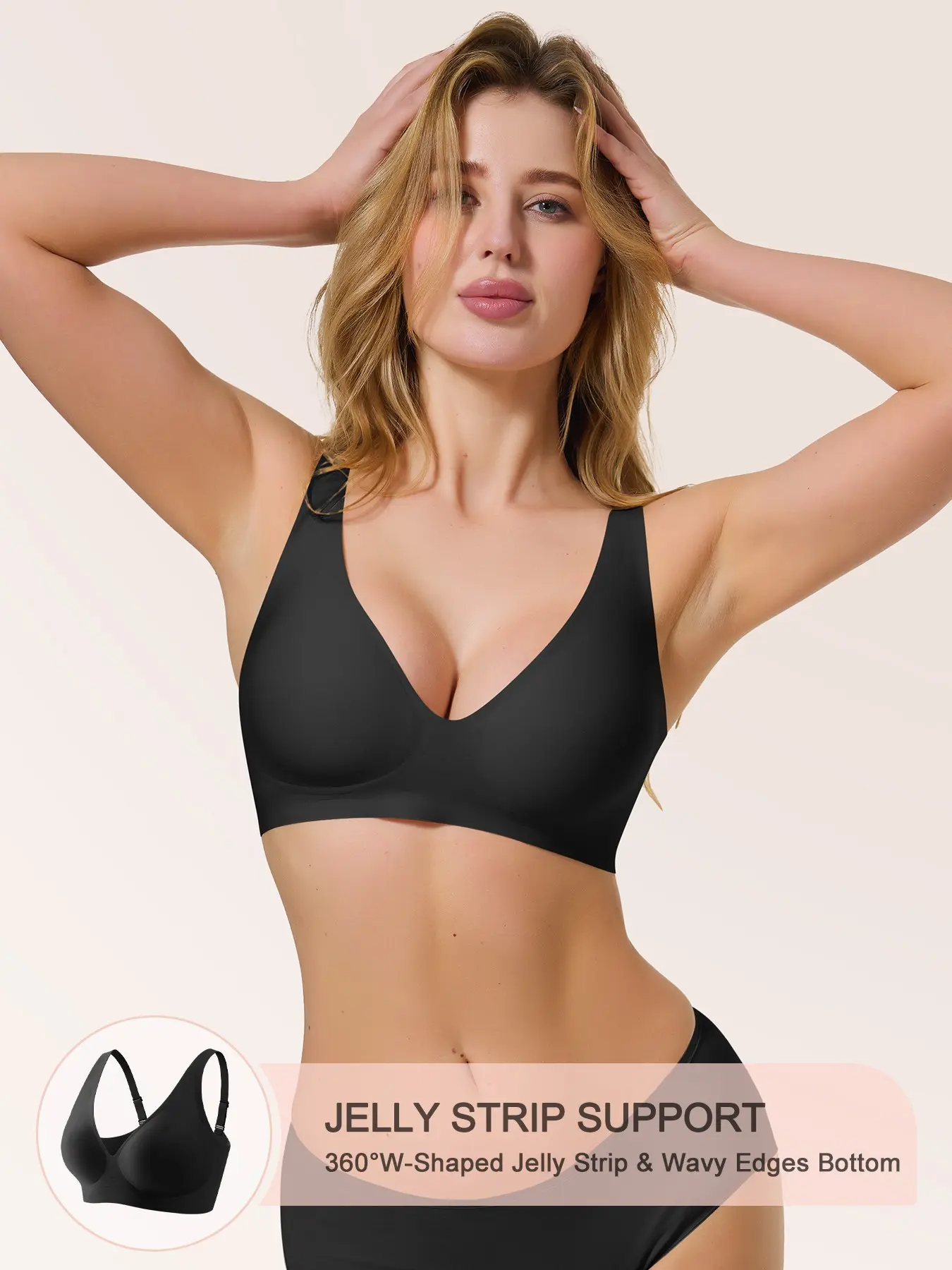 1/2 Pcs Women's Leopard Print Deep V Bra, Wireless Full Coverage Balconette Lingerie, Comfortable Wide Strap Buckle Closure