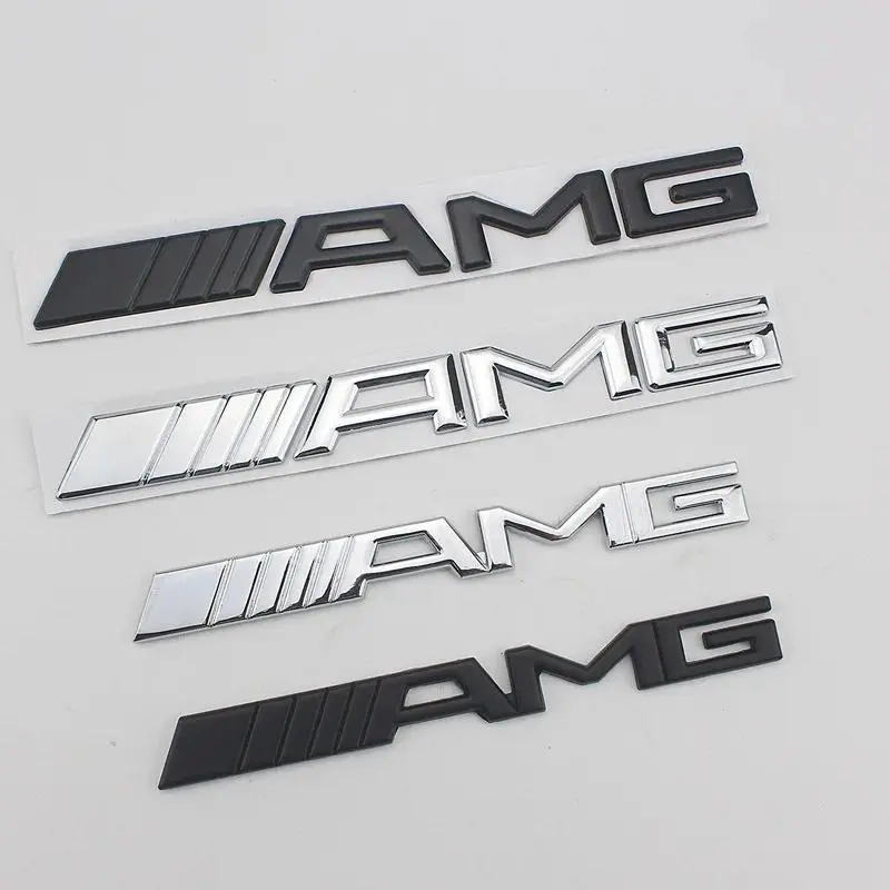 3D Metal AMG Logo Emblem Letters Car Trunk Badge For Mercedes Benz W204 W205 W176 W177 W212 W213 AMG Sticker Accessories