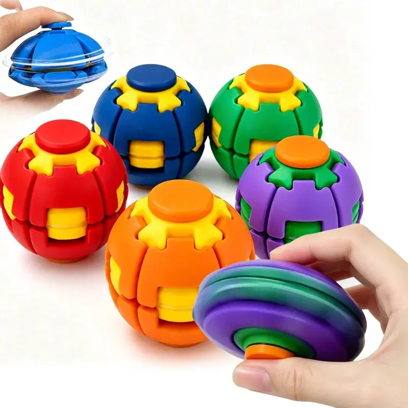 HelixCore 3D Printed Twist Sphere Fidget Ball Hypnotic Gear Spinner Stress Relief Toy Focus Relaxation Christmas Birthday GiftAlleviate children's anxietySensory stress relief