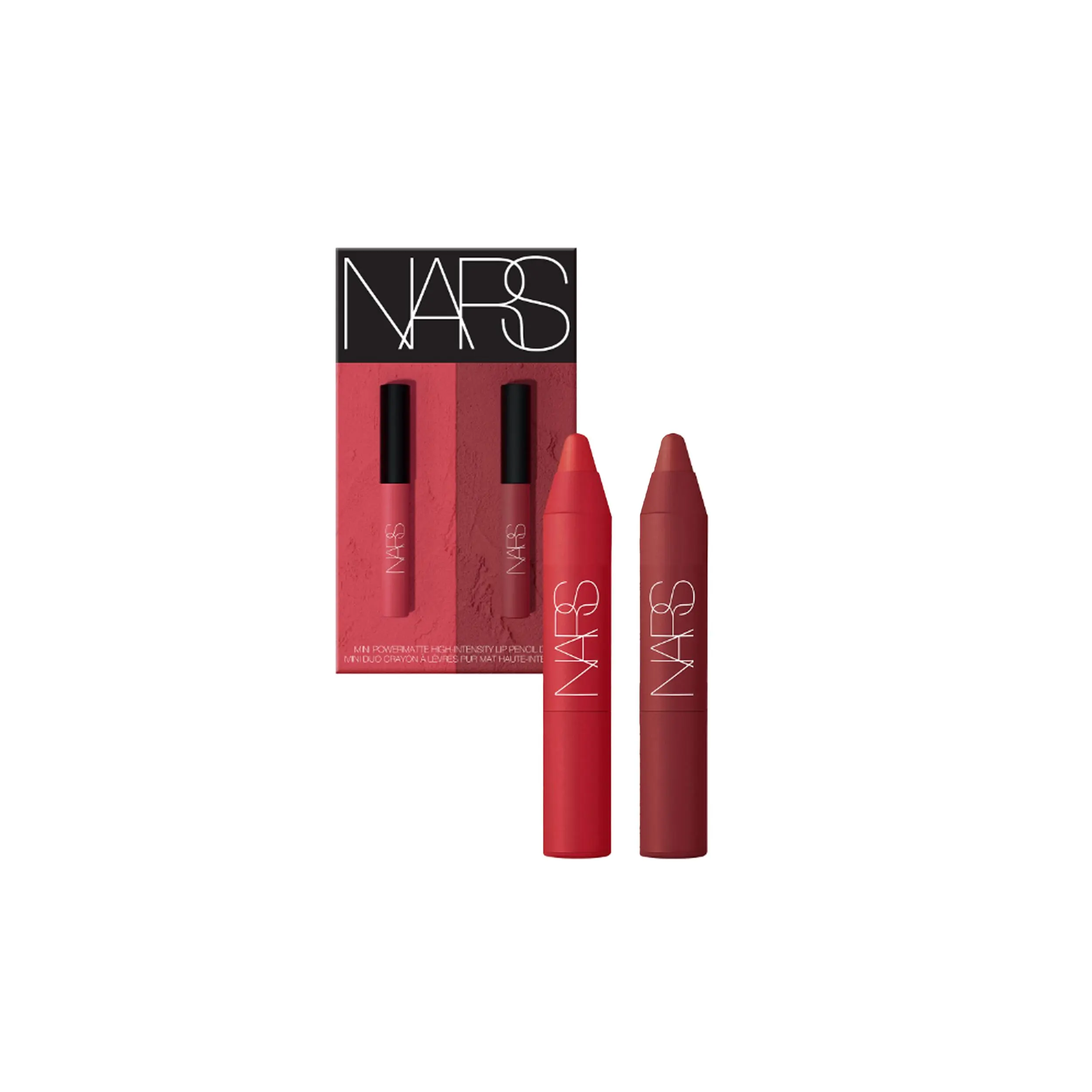 NARS Lip Pencil Sample Set Mini Long Lasting Matte Lip Balm Sticks Lip Liner Pencil Easy to blend 1.6g*2
