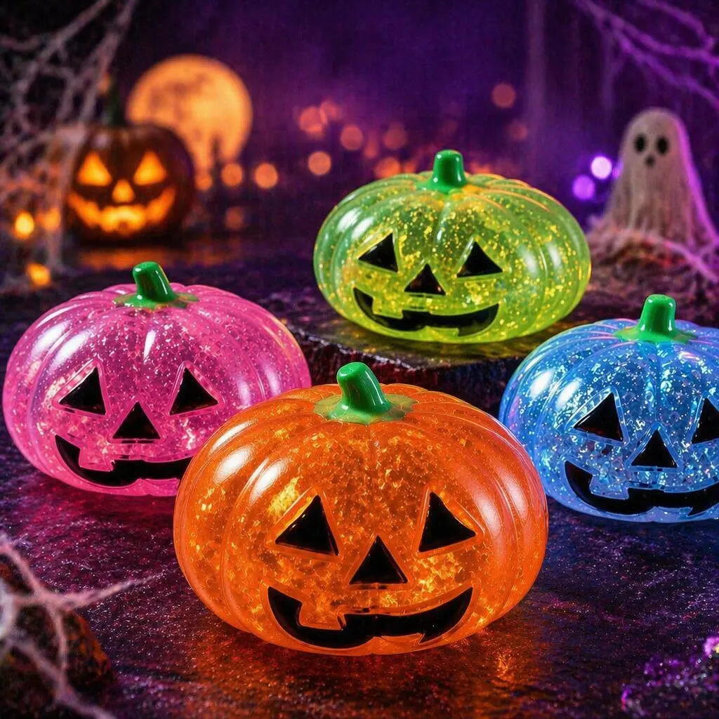 Halloween Pumpkin Squishy Toy, Slow Rebound Pinch Stress Relief Fidget Ball, Anxiety & Relaxation Tool, Perfect for Halloween Gifts