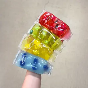 Chiboki Original Toothpaste Squishy, Colorful Fruit Jelly Tube Squeeze Toy, Soft Glitter Sensory Fidget Toy, Cute Stress Relief Decompression Toy for Kids & Adults