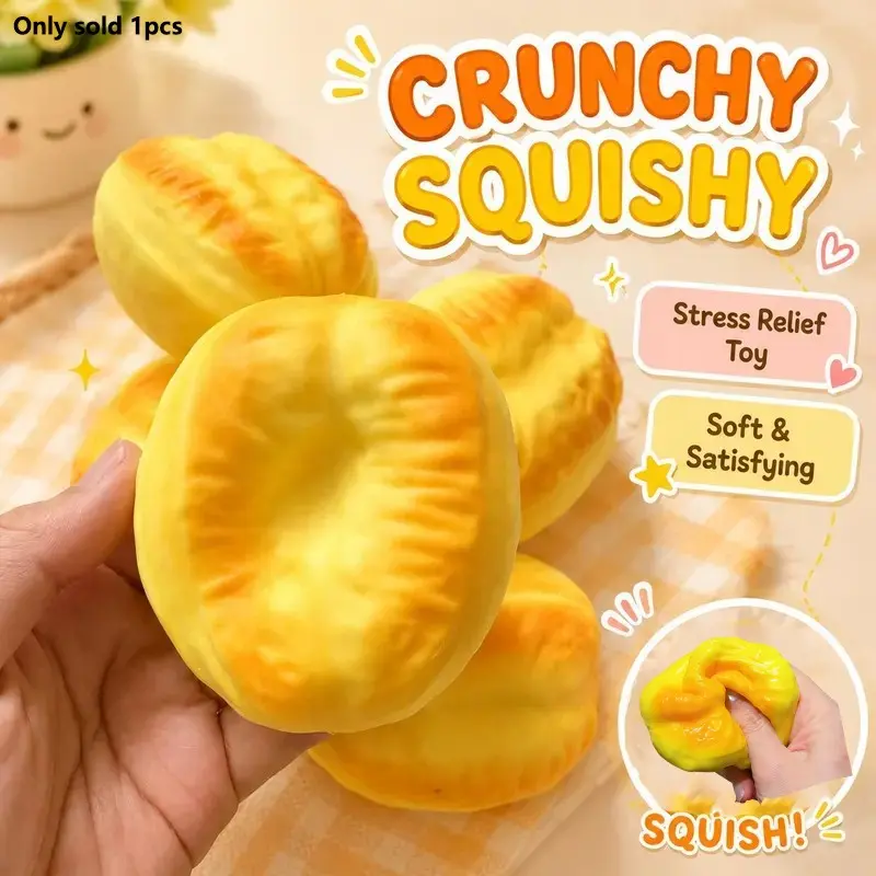 Crispy Oil Stick Squeezing Toy, Stress Ball, Pressure Relief Squishy Ball, Soft Sensory Desk Toy, New Sound Design, Unisex