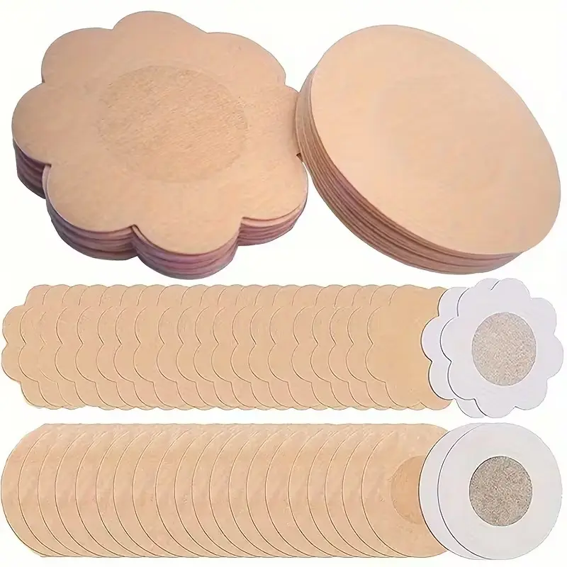Women's 10-Pcs Ultra-Thin Invisible Disposable Nipple Covers, Breathable Seamless Adhesive Stickers for Daily Wear, Single-Use