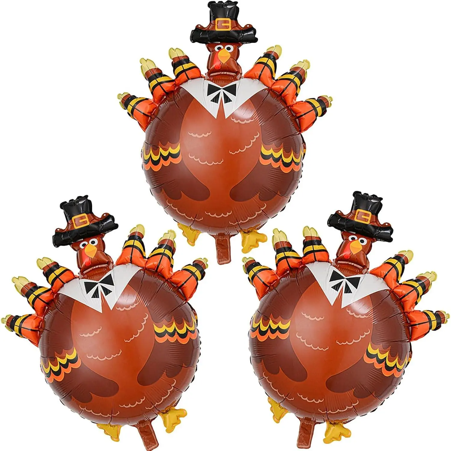 Thanksgiving Turkey Balloons for Thanksgiving Theme Party Supplies Harvest Festival Decor Thanksgiving Party Decoration Supplies Balloons Party Sets-3pcs