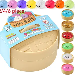 Dumpling Shape Stress Relief Toy, 2026 New Baozi Squeeze Ball, Thanksgiving or Christmas Gift, Party Gift Set, Pocket Game (random Color)
