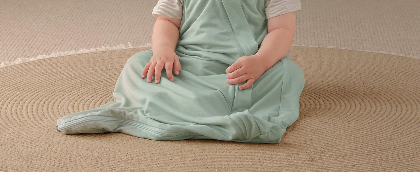 Yoofoss Rayon Made from Bamboo Baby Sleep Sack 6-12 Months TOG 1.0 Baby Wearable Blanket, Super Soft Infant Toddler Sleeping Sack 2-Way Zipper