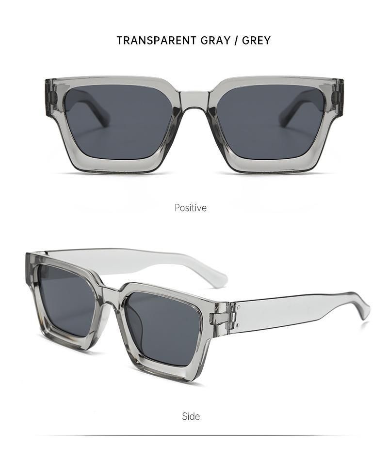 3-Pack Retro Square Sunglasses for Men & Women, Black & Translucent Frames with UV400 Protection, Y2K Trendy Stylish Shades Ideal for Summer, Beach, Travel & Streetwear