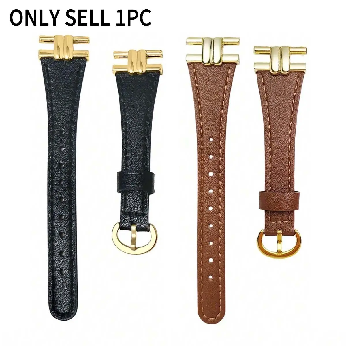 Luxury Metal Buckle PU Leather Smart Watch Strap, Metal Clasp, Universal Fit for Huawei Samsung, Multiple Sizes and Colors
