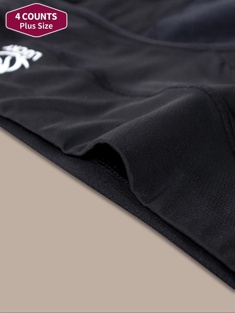 【Plus Size】 Letter Print Period Panty, Breathable Comfortable Period Panty for Daily Wear, Women's Underwear for All Seasons