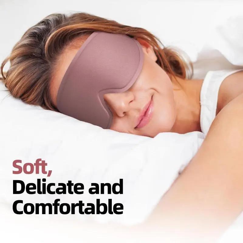 3d Deep Contoured Eye Cover for Sleeping, Adjustable Eyemasks Sleep Mask with Nose Pad Design, Eye Cover Mask for Sleeping, Yoga, Traveling, Portable Eye Mask, Weighted Eye Mask, Sleep Aid Products