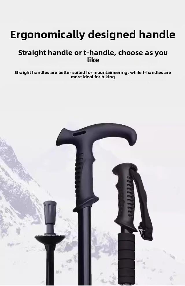 Hiking poles trekking poles ultralight telescopic folding outdoor hiking sticks walking sticks climbing gear non-slip hiking poles trekking poles