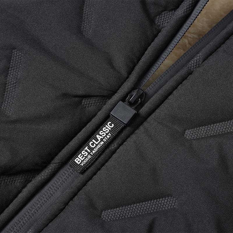 Men's Thick Winter Jacket, High Quality Hooded Jacket with Warmth and Windproof Features, Suitable for Arctic Travel and Daily Commuting, Machine Washable, Wool Lining for Enhanced Warmth, Polyester  Essential Outdoor Sportswear, F classic solid color