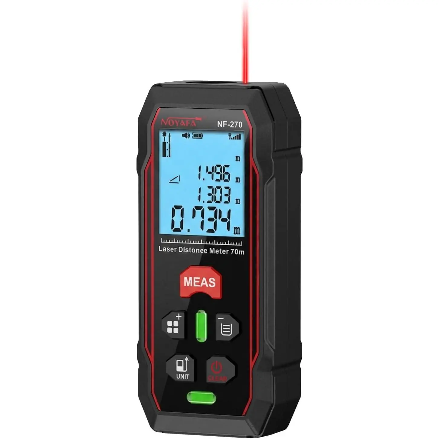 230Ft Laser Measuring Tool, Digital Laser Tape Measure | Backlit LCD, ±1/16" High Accuracy, Distance/Area/Volume/Pythagorean Modes, Compact for Home & Construction