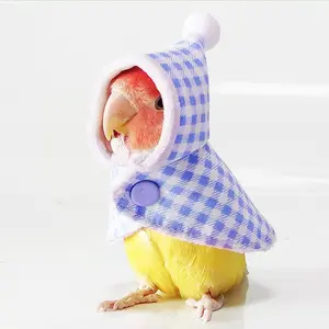 Cute Bird Costume Parrot Cloak Cosplay Photo Prop Bird Clothes for Budgerigar African Greys Parakeet Conure Cockatiel Mynah Love Birds Finches (Blue)