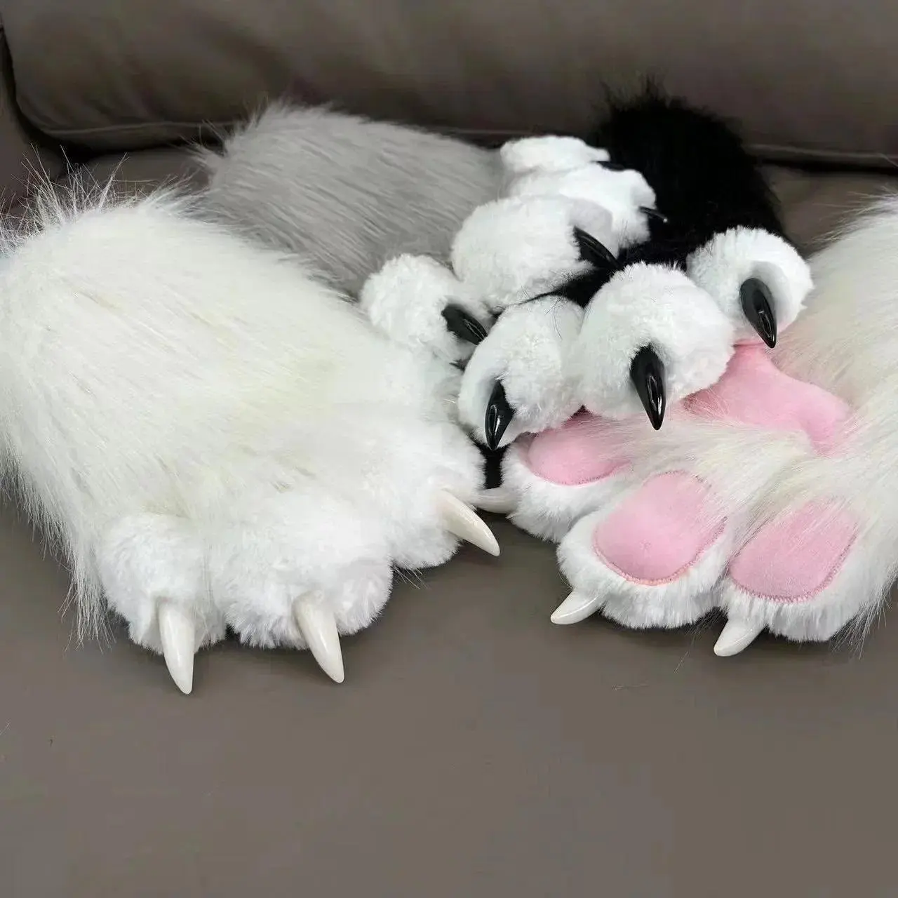 Kig Fursuit Kigurumi Furry Animal Claws Glove Cosplay Costume Wearable Furry Animal Paw Cosplay Props Halloween Costum Kid Gift