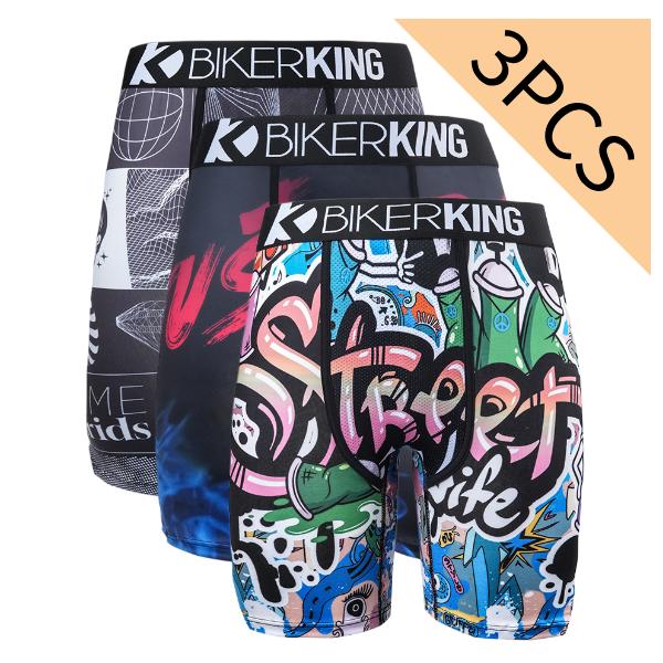 1PCS/2PCS/3PCS/4PCS Men's underwear printed pattern sports flat underwear polyester quick drying breathable sports underwear suitable for running, gym, mid waist, s-XXXL