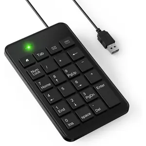 Wired USB-A Numeric Keypad for Laptop, 23  Numpad Keyboard with Tab, , Email & Calculator , 5ft , Small and Lightweight Design