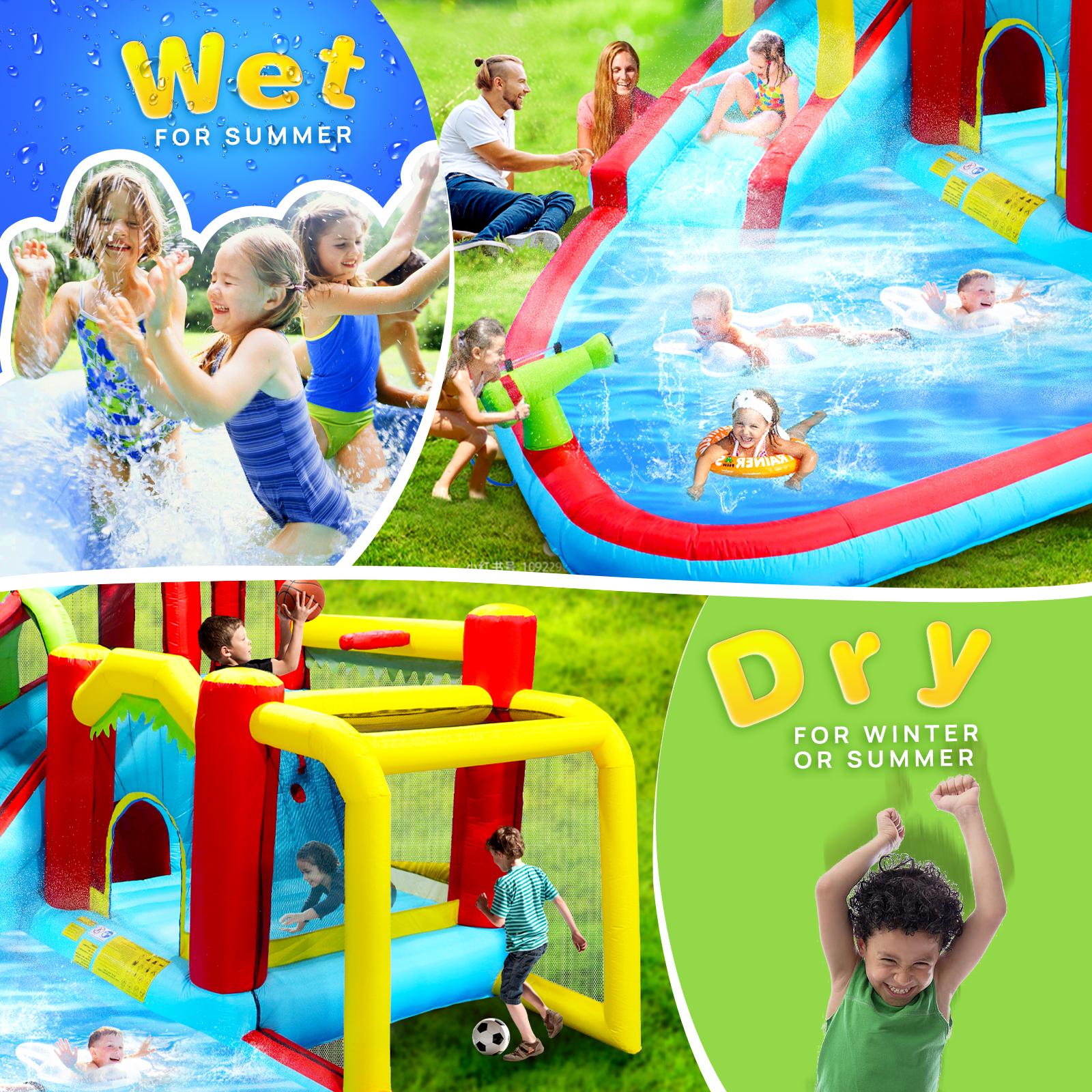 ARCH 7 in1 Inflatable slide water park bouncing house outdoor Soccer garden bouncer with Splash pool & Water gun & Climbing wall & Basketball & Football ARCH 7 in1 Inflatable slide water park bouncing house outdoor Soccer garden bouncer with Splash pool & Water gun & Climbing wall & Basketball & Football