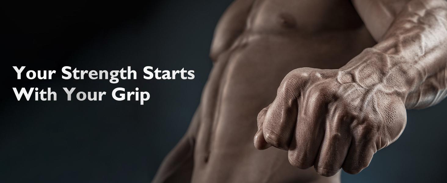 SUNDAY MIRTH [Heavy Duty]Forearm Strengthener & Wrist Roller with Thickened Handle, 220lbs Capacity Wrist Exerciser, Adjustable Strap for Grip Strength & Muscle Building