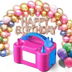 Electric Balloon Inflator - Randomly Send 10 Balloons - Double-Hole Design - Automatic Blow - Ideal for Wedding Room Balloons Anniversary