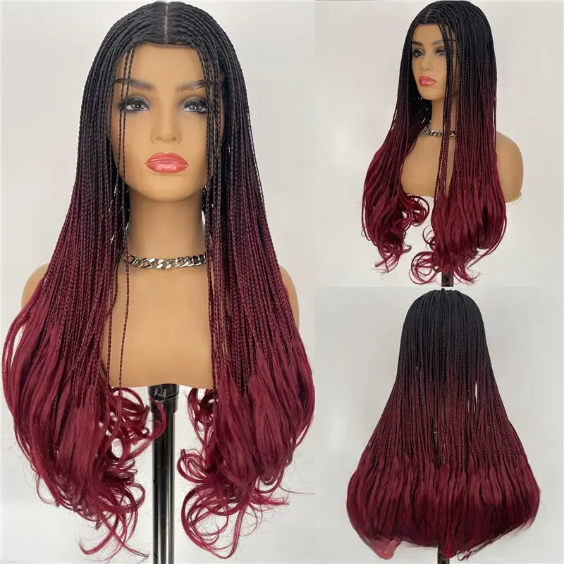Dreadlock scalp headgear African crochet wig long 26inch three-strand braid large curly wig Dreadlock Wigs