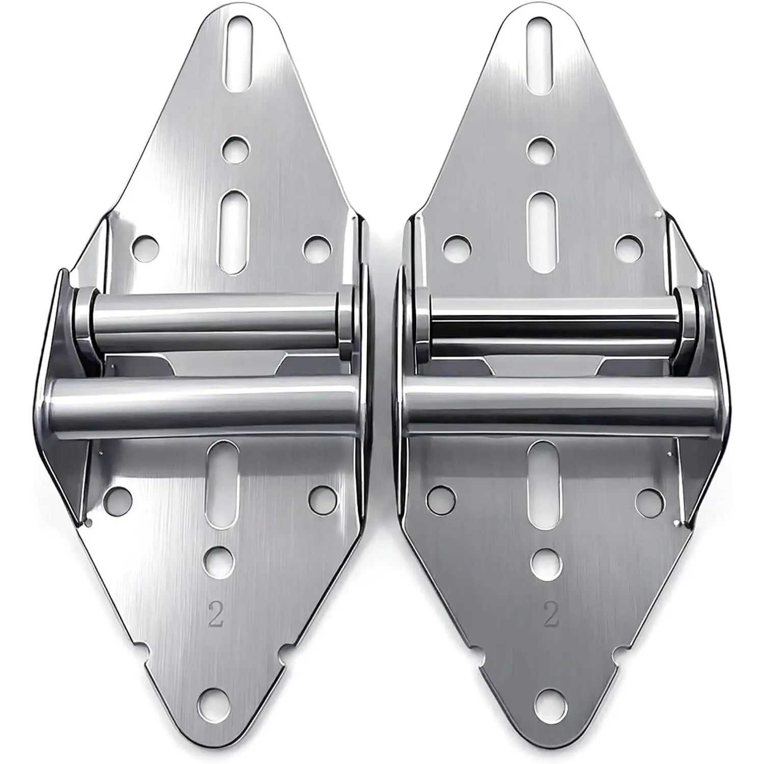#2 Garage Door Hinges, 14 Gauge Galvanized Steel, Rust-Resistant   for Residential & Commercial Sectional Doors, 2-Pack