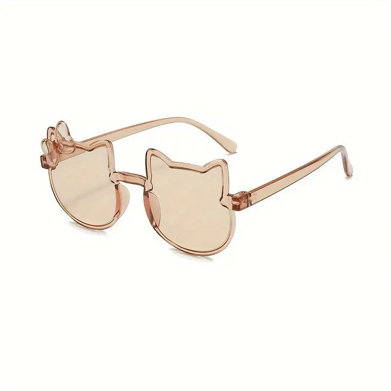 2024 New Dual-Tone All-In-One Women'S Decorative Glasses, Cute Cat Ear Trendy Glasses Cartoon Candy-Colored Glasses