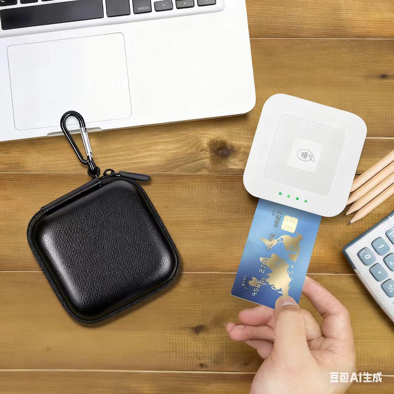 Chip Card Reader Scanner Case, Hard Carrying Bag Holder Fits Square A-SKU-0485 Contactless Reader for EMV Apple Android Pay