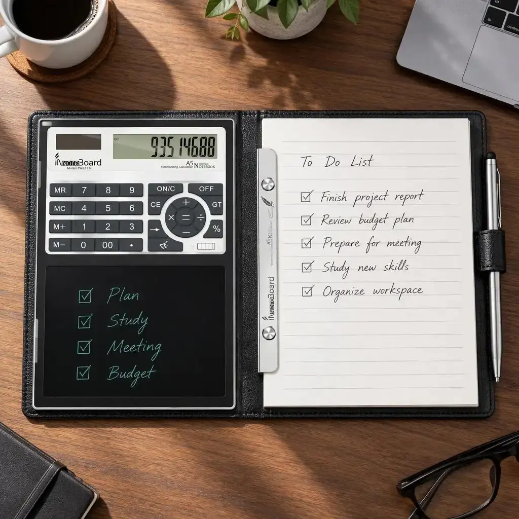 RummiBoard Calculator Notebook with ToDo List and Budget Planning Features for Efficient Organization and Productivity